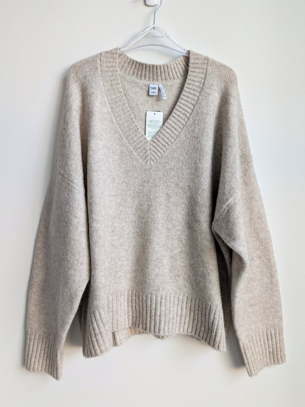 NWT TWIK (Simons) Oversized V Neck Sweater | Size XL